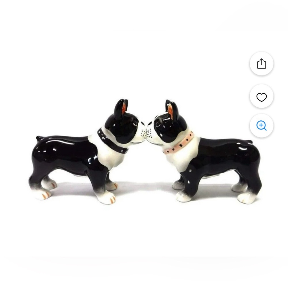 NWT pacific giftware magnetic salt & pepper shakers.Adorable Boston Terrier pups
